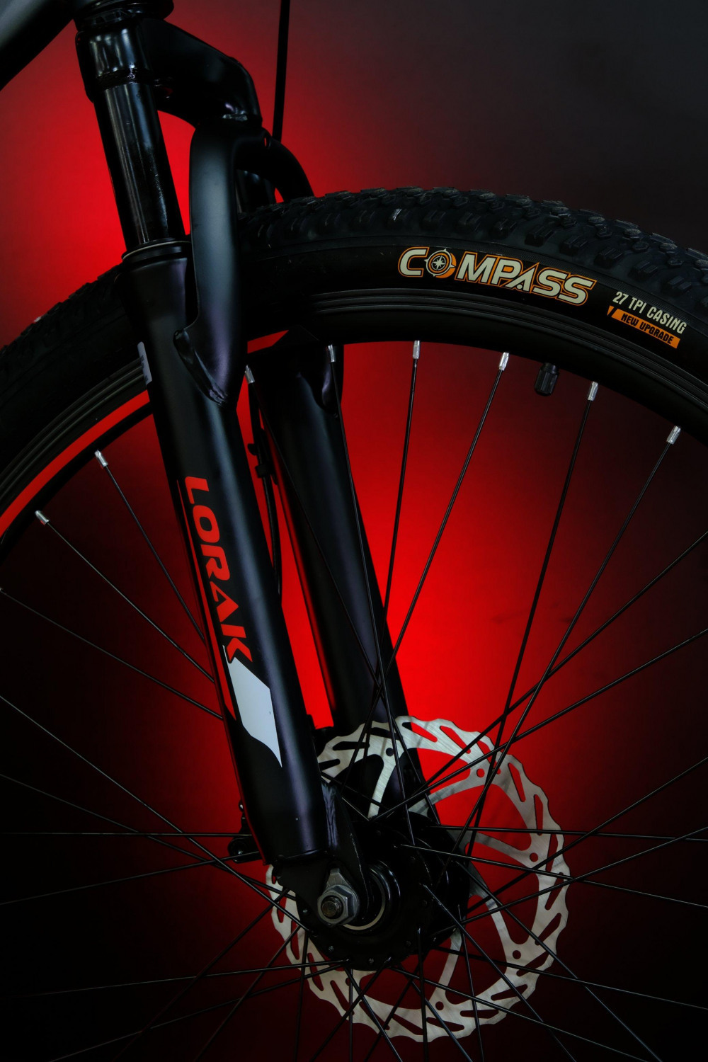 LORAK SHARK 26 BLACK Матовый Чёрный/Красный